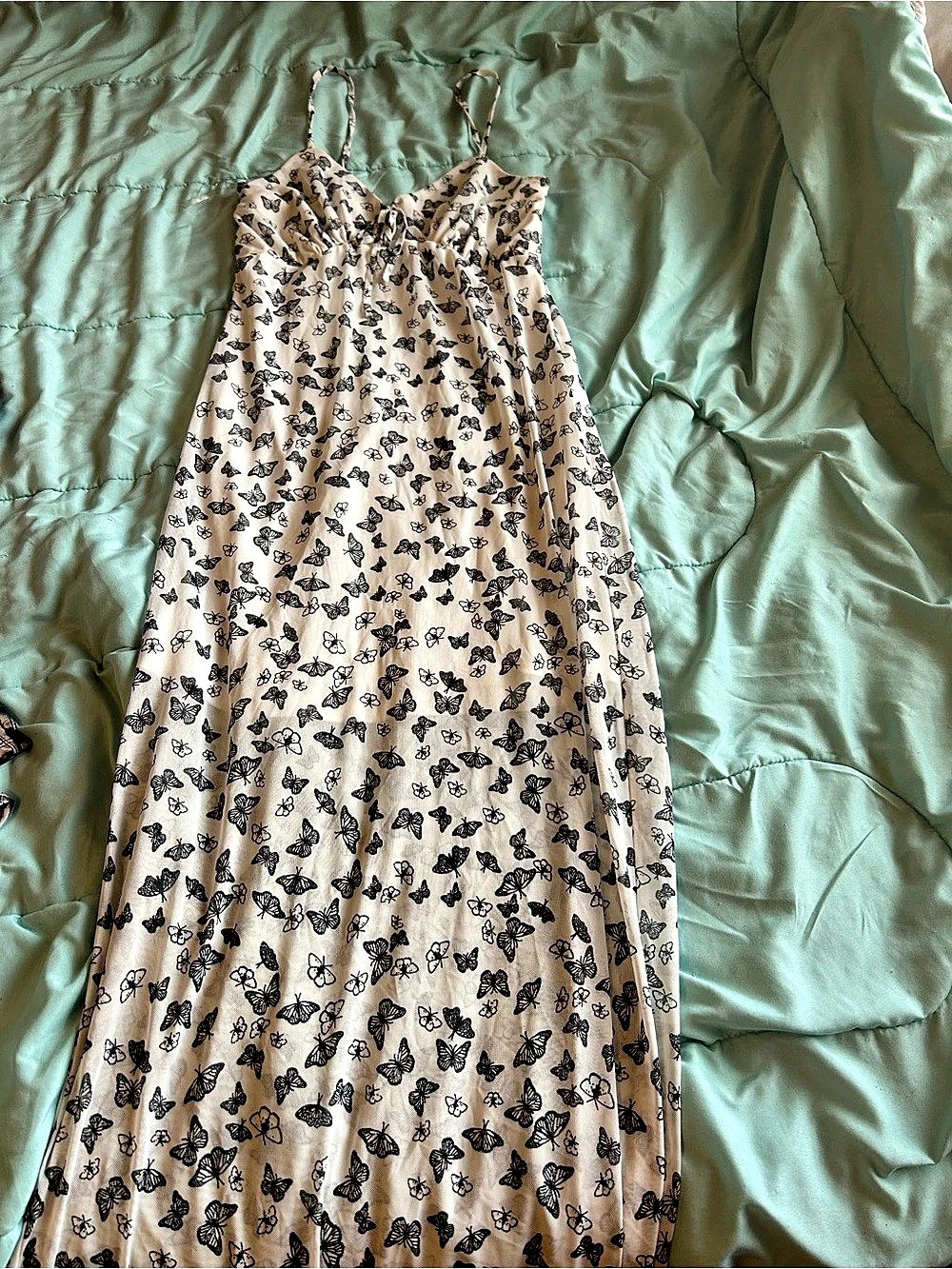 Butterfly Print Maxi Dress